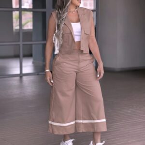 Conjunto pantalón culotte y chaleco