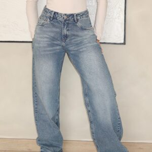 Jeans Wide Lega azul medio