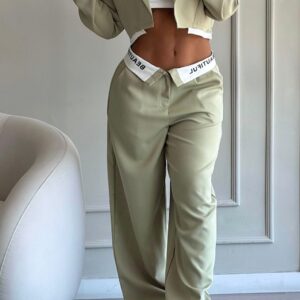 Set pantalon amplio y Blazer Beautiful