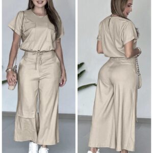 Conjunto pantalón culotte y blusa en tallas grandes